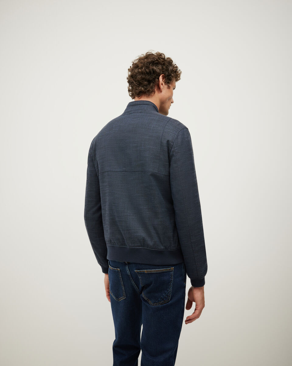 Two-Tone Twill Bomber, Navy, hi-res